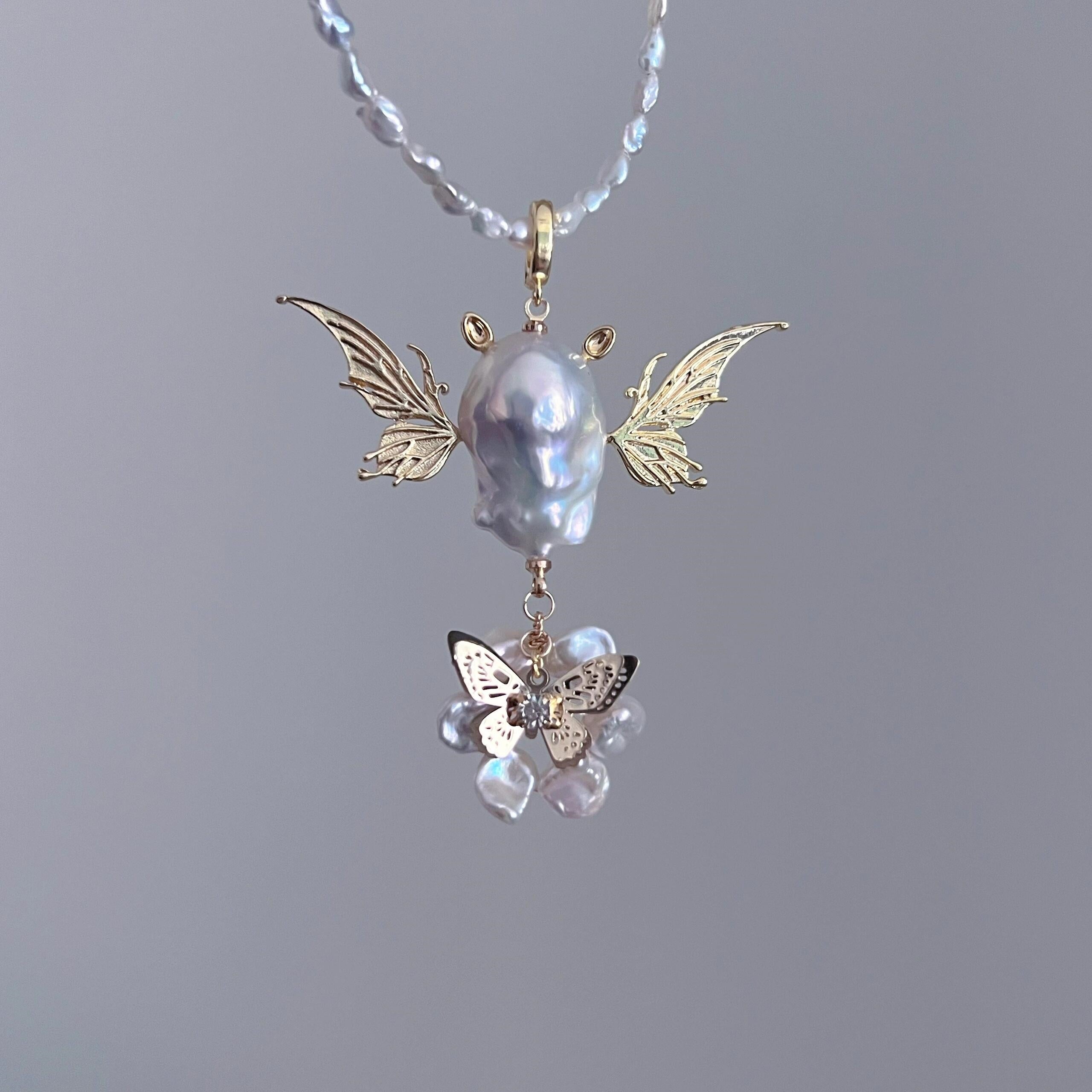 Baroque pearl DIY little monster / cherub/pendant/brooch